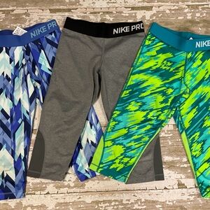 Nike Girls Size Small Lot Nike Pro Pants
